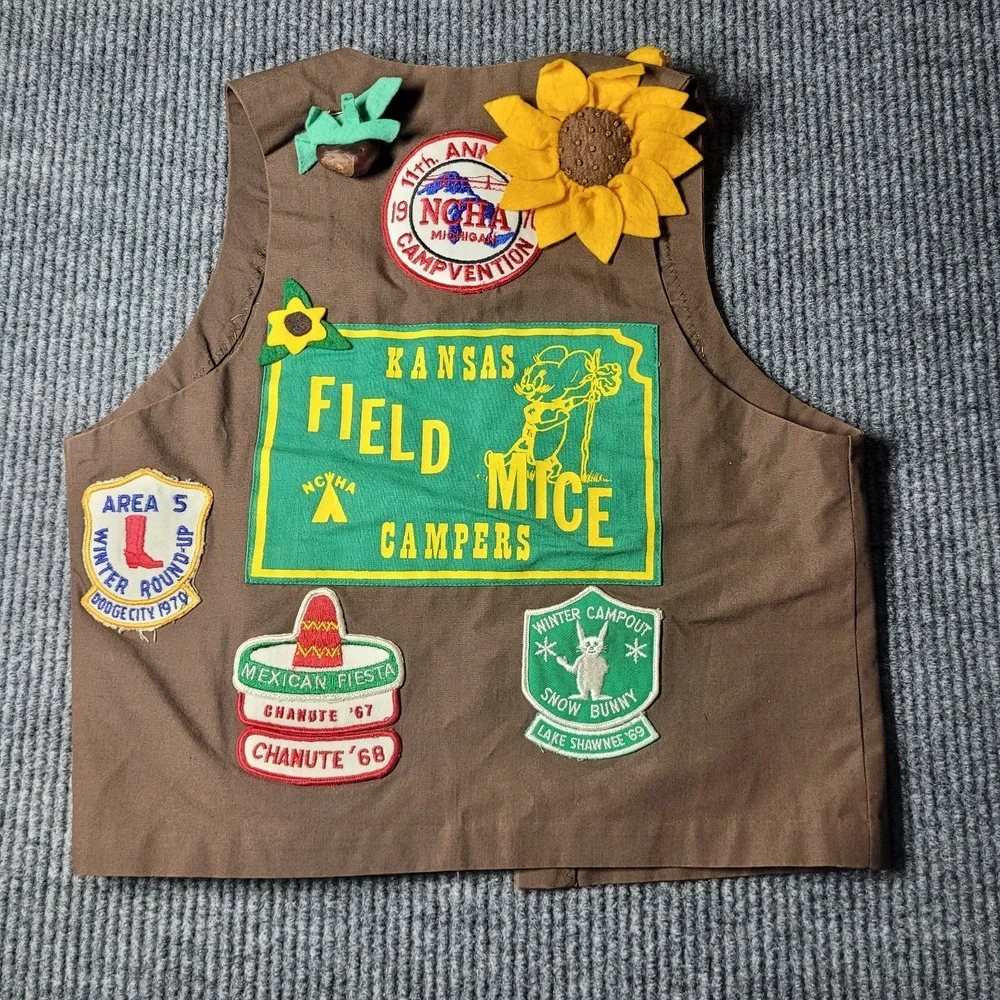 NCHA National Campers‎ & Hikers Association 70's Kids Vest Vintage
